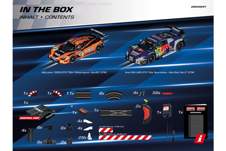 Carrera DIGITAL 132 - Victory Circuit - McLaren 720S GT3 vs. DTM 2024 Audi R8 LMS GT3 - Racebaan 7,3m - Car20030047 5 - CAR20030047