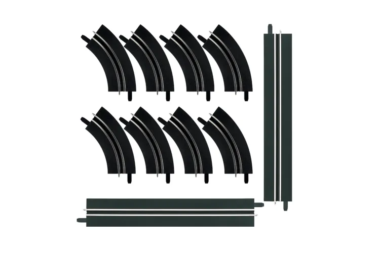 Carrera GO!!! Uitbouw Set - Eenbaanscurven en Enkel Spoor Recht - 12 Baandelen - Car20061657 1 - CAR20061657