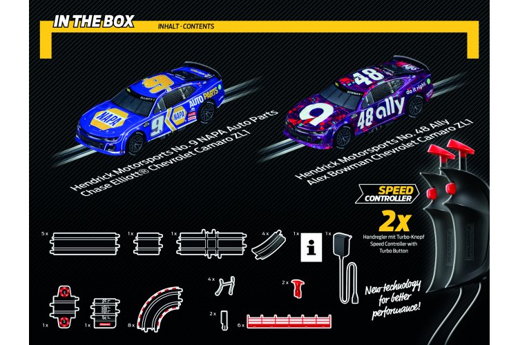 Carrera GO!!! Nascar 4.9 - Camaro NextGen ZL1 - Chase Elliott vs. Alex Bowman - Racetrack 4.9m - Car20062582 7 - CAR20062582