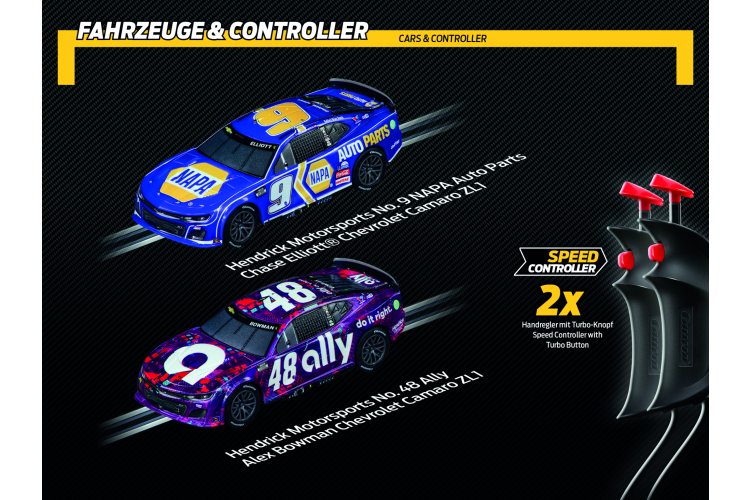 Carrera GO!!! Nascar 4.9 - Camaro NextGen ZL1 - Chase Elliott vs. Alex Bowman - Racetrack 4.9m - Car20062582 8 - CAR20062582