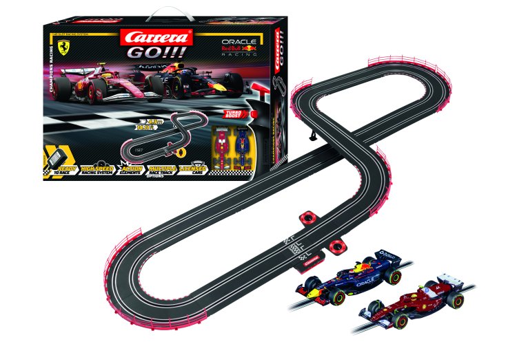 Carrera GO!!! Champion's Racing Formula 1 - Max Verstappen No.1 vs. Lewis Hamilton No.44 - 4.3 m Race Track - Car20062603 1 - CAR20062603