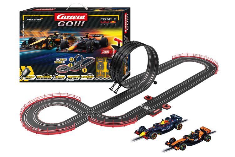 Carrera GO!!! Super Formula - Oracle RB21 Max Verstappen No.1 vs. McLaren Lando Norris No.4 - Slot Car Track 5.3m - Car20062604 1 - CAR20062604