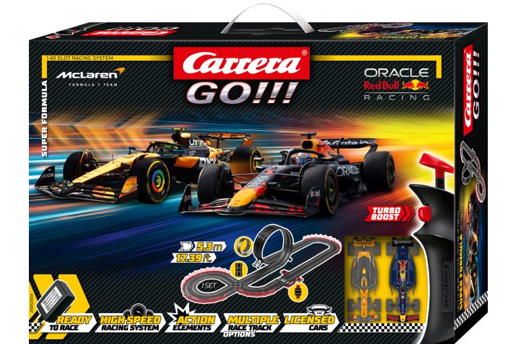 Carrera GO!!! Super Formula - Oracle RB21 Max Verstappen No.1 vs. McLaren Lando Norris No.4 - Slot Car Track 5.3m - Car20062604 10 - CAR20062604