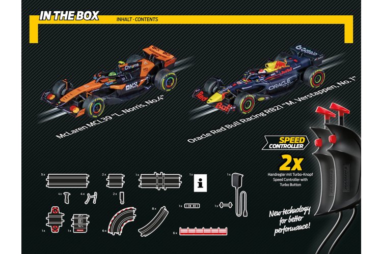 Carrera GO!!! Super Formula - Oracle RB21 Max Verstappen No.1 vs. McLaren Lando Norris No.4 - Slot Car Track 5.3m - Car20062604 6 - CAR20062604