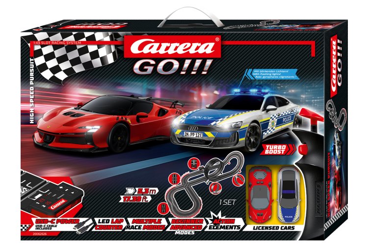 Carrera GO!!! High Speed Pursuit - Audi e-tron GT Police vs. Ferrari SF90 XX Stradale - Race Track 5.3m - Car20062626 11 - CAR20062626