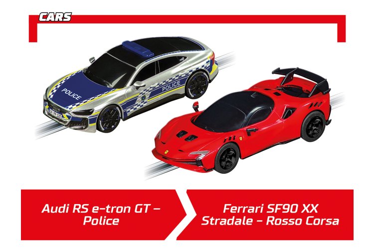Carrera GO!!! High Speed Pursuit - Audi e-tron GT Police vs. Ferrari SF90 XX Stradale - Race Track 5.3m - Car20062626 6 - CAR20062626