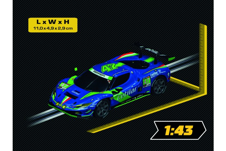 1:43 Carrera GO!!! Ferrari 296 GT3 - Cetilar Racing No.47 - Car20064243 3x - CAR20064243