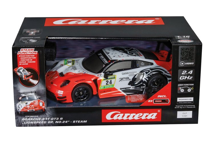 1:16 Carrera RC Car &ndash; Porsche 911 GT3 R Lionspeed GP No.24 &ndash; Red/White &ndash; 2.4GHz - Car370160153 24 - CAR370160153