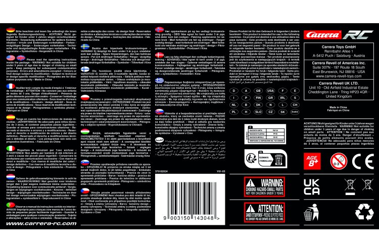 1:18 Carrera RC Car Ford F-150 Raptor Police - Black White - 2.4GHz - Car370182024 verpackung ce high - CAR370182024