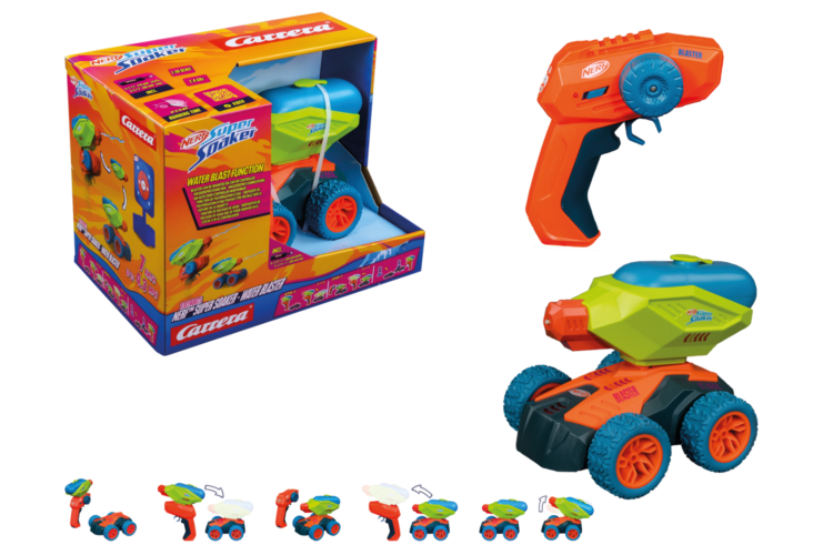 Carrera RC Monster Truck - Nerf Super Soaker - Water Blaster with Water Pistol Function - 17,5 cm - 2.4 GHz - Car370240021 1 - CAR370240021