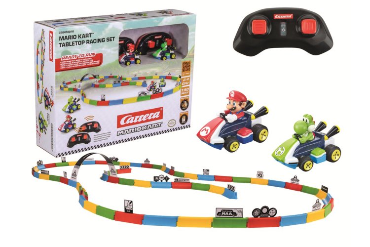 Carrera RC Car Mini &ndash; Mario Kart &ndash; Tabletop Racing Set &ndash; Mario vs. Yoshi &ndash; 2 Cars &ndash; Scale 1:43 &ndash; 2.4GHz - Car370430016 1 - CAR370430016