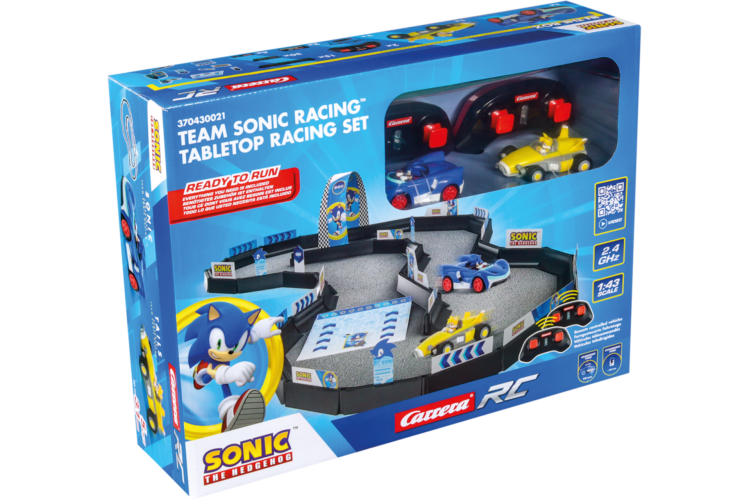 Carrera RC Auto Mini - Team Sonic Racing - Race Set - Sonic vs. Tails - Schaal 1:43 - Car370430021 1 - CAR370430021