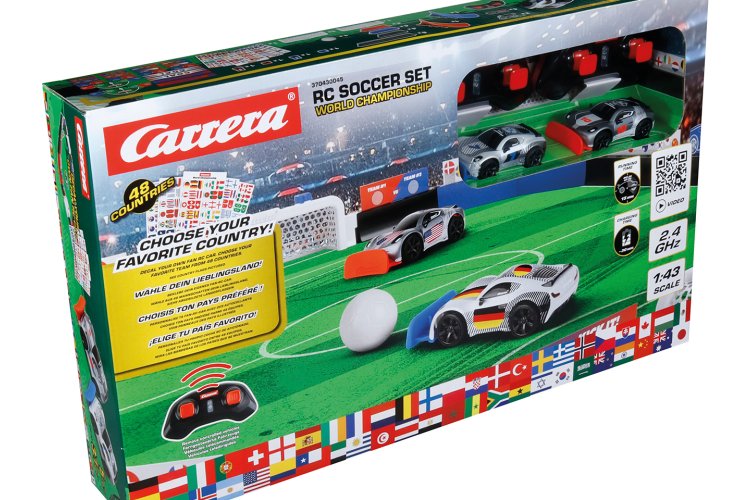 Carrera RC World Championship Soccer Set &ndash; 2 RC Cars with Playing Field and Ball &ndash; 2.4 GHz - Car370430045 55 - CAR370430045
