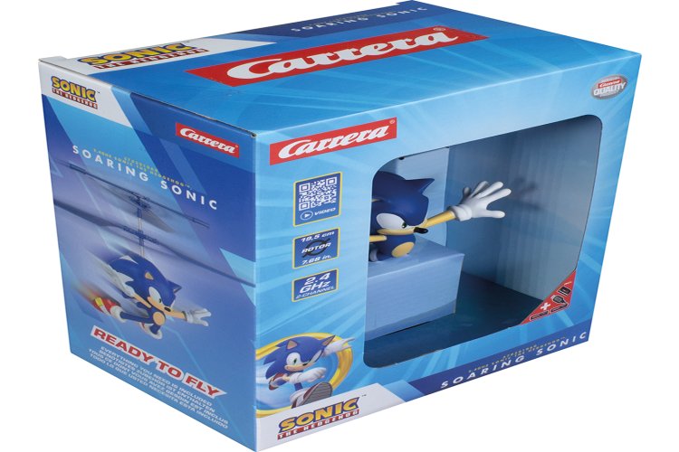 Carrera RC Helikopter - Flying Sonic the Hedgehog- Soaring Sonic - Blauw - 2,4GHz - Car370501060 16 - CAR370501060