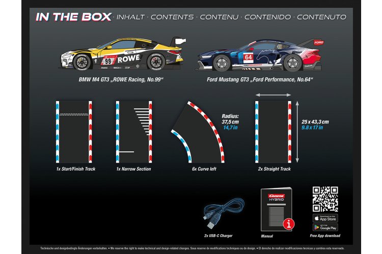Carrera HYBRID - HyperDrive Fury - BMW M4 GT3 No.99 vs. Ford Mustang No.64 - AI Gaming Race Track 4.09 m - Car50050007 3 - CAR50050007