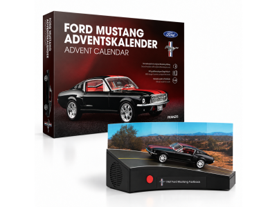 1:43 Franzis 67965 Ford Mustang Fastback 1967 - Raven Black - Adventskalender met Geluid - Chatgpt image 22 sep 2026 13 07 56 - FR67965