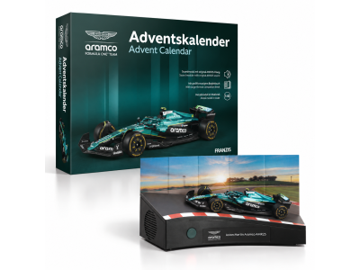 1:43 Franzis 67325 Aston Martin Aramco AMR25 - Fernando Alonso - Formule 1 - Adventskalender met Geluid - Chatgpt image 22 sep 2026 13 11 40 - FR67325