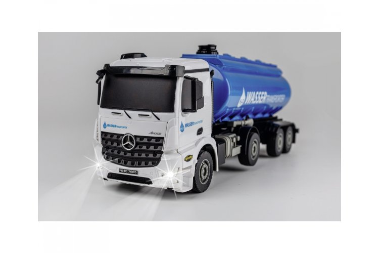 1:26 Carson 907665 RC Vrachtwagen Mercedes Arocs met Water Trailer - Crs907665 10 - CRS907665