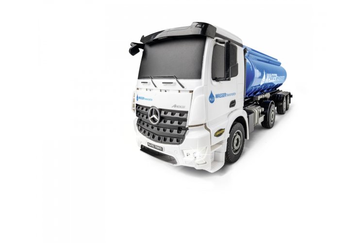 1:26 Carson 907665 RC Vrachtwagen Mercedes Arocs met Water Trailer - Crs907665 12 - CRS907665