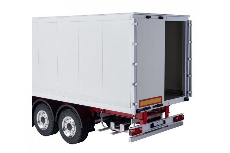 1:14 Carson 907792 RC 3-Assige Kastentrailer - Versie III - Wit - Crs907792 4 - CRS907792