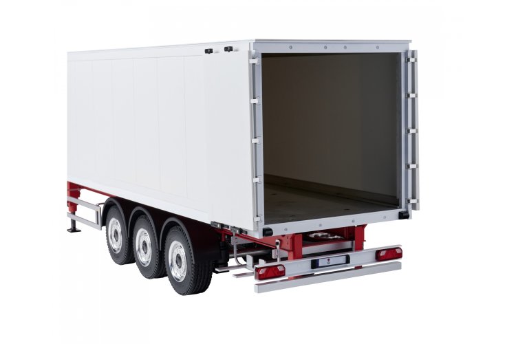 1:14 Carson 907792 RC 3-Assige Kastentrailer - Versie III - Wit - Crs907792 5 - CRS907792