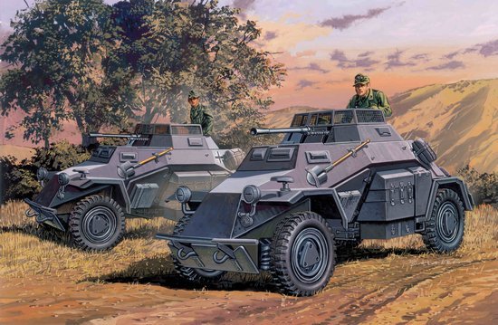 1:72 Dragon 7393 Sd.Kfz. 222 leichter Panzersp&auml;hwagen (2 cm) - bevat 2 Kits! - Drg07393 1 - DRG7393
