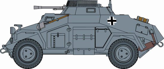 1:72 Dragon 7393 Sd.Kfz. 222 leichter Panzersp&auml;hwagen (2 cm) - bevat 2 Kits! - Drg07393 2 - DRG7393