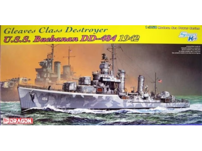 1:350 Dragon 1021 Gleaves Class Destroyer U.S.S. Buchanan DD-484 - 1942 - Drg1021 - DRG1021