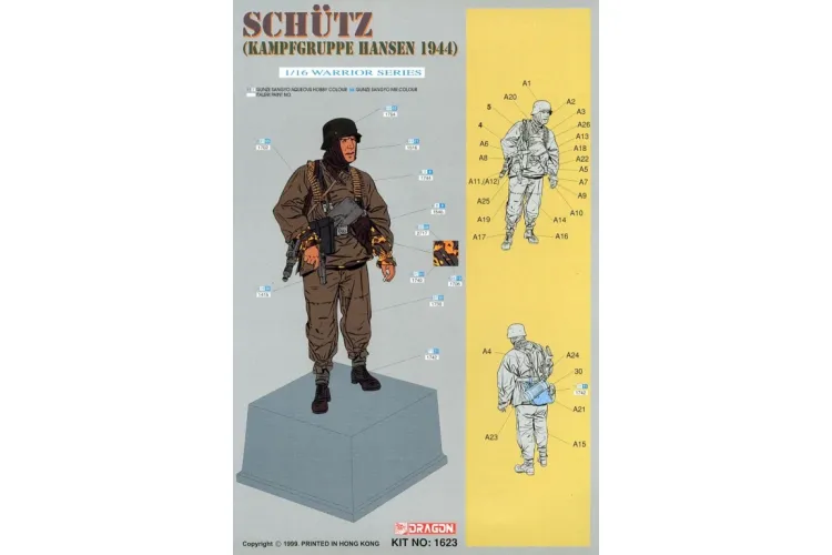 1:16 Dragon 1623 German Soldier WWII - Sch&uuml;tze - Kampfgruppe Hansen 1944 - Figure - Drg1623 2 - DRG1623