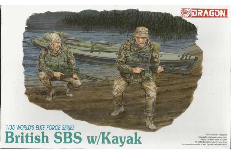 1:35 Dragon 3023 British SBS w/Kayak - Worlds Elite Force Series - Drg3023 1 - DRG3023