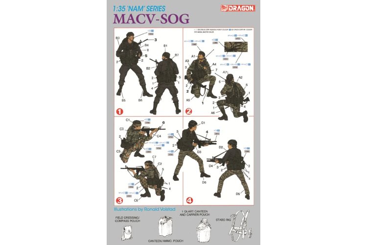 1:35 Dragon 3306 MACV-SOG - Vietnamoorlog - Amerikaanse Soldaten - 4 Figuren - Drg3306 2 - DRG3306