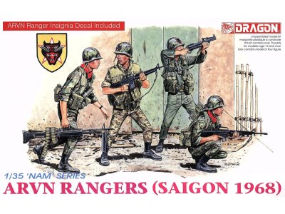 1:35 Dragon 3314 Nam Series &ndash; ARVN Rangers Saigon 1968 &ndash; Vietnam War &ndash; 4 Figures - Drg3314 1 - DRG3314