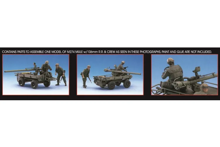 1:35 Dragon 3315 M274 Mule with 106mm R.R. and Crew - Hu&eacute; City 1968 - Military Vehicle - Drg3315 2 - DRG3315