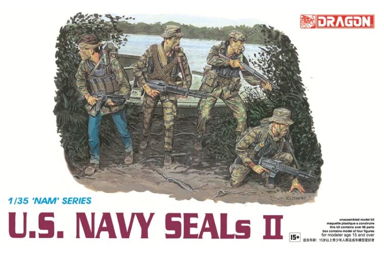 1:35 Dragon 3316 U.S. Navy Seals II - Vietnamoorlog - Amerikaanse Soldaten - 4 Figuren - Drg3316 1 - DRG3316