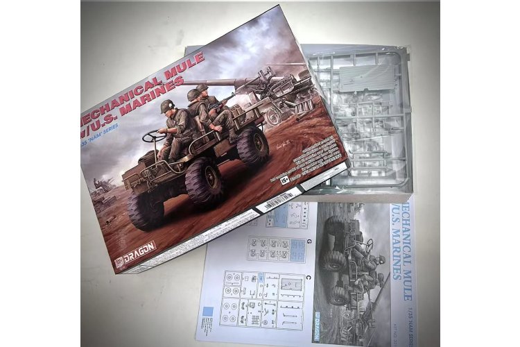 1:35 Dragon 3317 M274 Mechanical Mule met U.S. Marines - Vietnamoorlog - Amerikaanse Soldaten - Militair Voertuig - Drg3317 3 - DRG3317