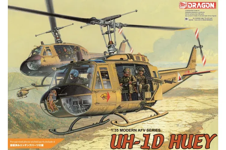 1:35 Dragon 3538 Bell UH-1 Iroquois - Bell UH-1D Huey - Helikopter - Drg3538 1 - DRG3538