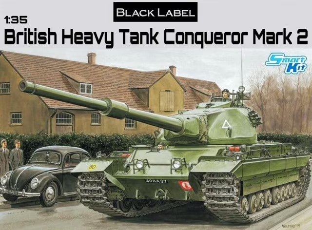 1:35 Dragon 3555 British Heavy Tank Conqueror Mark 2 - Black Label - Drg3555 1 - DRG3555