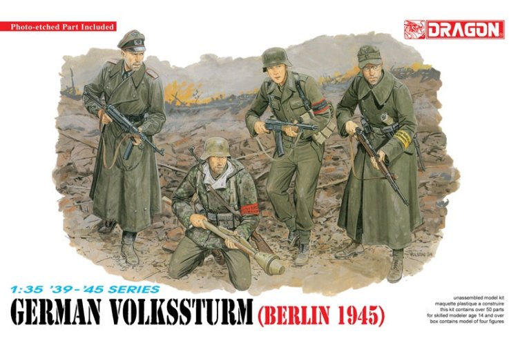 1:35 Dragon 6020 Duitse WWII Volkssturm - Berlijn 1945 - Inclusief Ge&euml;tste Onderdelen - 4 Figuren - Drg6020 1 - DRG6020