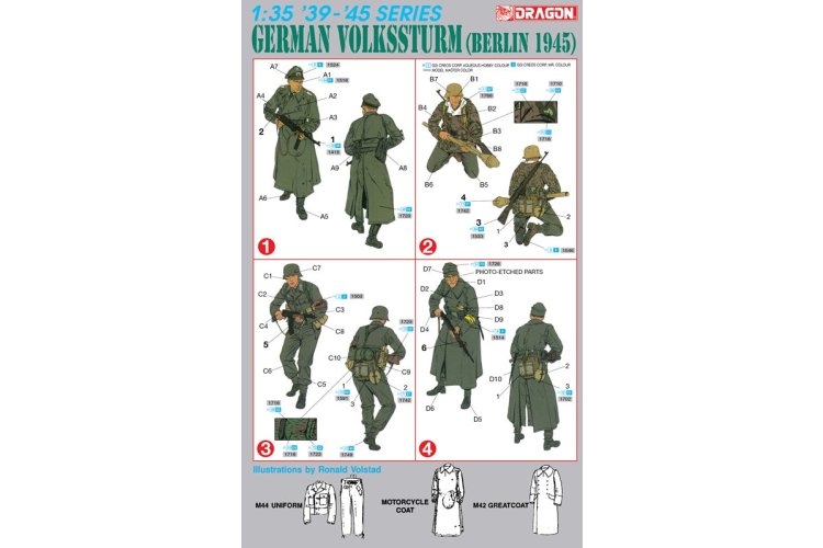 1:35 Dragon 6020 Duitse WWII Volkssturm - Berlijn 1945 - Inclusief Ge&euml;tste Onderdelen - 4 Figuren - Drg6020 2 - DRG6020