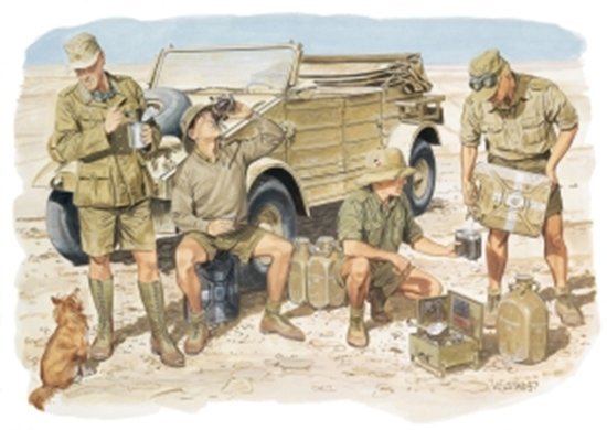 1:35 Dragon 6063 Deutsche Afrika Korps WWII - 4 German Soldiers with Various Parts - Drg6063 1 - DRG6063