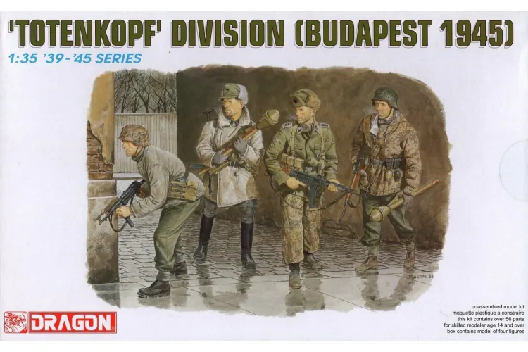 1:35 Dragon 6095 German Soldiers WWII - Totenkopf Division - Budapest 1945 - 4 Figures   - Drg6095 1 - DRG6095