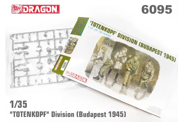 1:35 Dragon 6095 German Soldiers WWII - Totenkopf Division - Budapest 1945 - 4 Figures   - Drg6095 2 - DRG6095