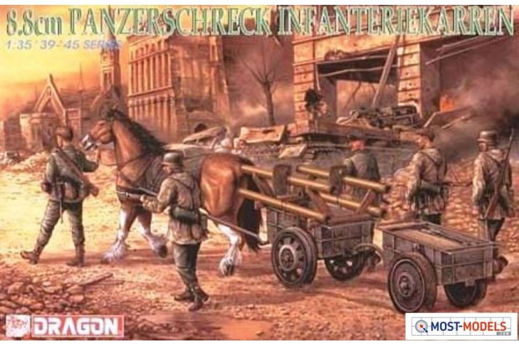 1:35 Dragon 6104 8.8cm Panzerschreck Infanteriekarren - Drg6104 1 - DRG6104