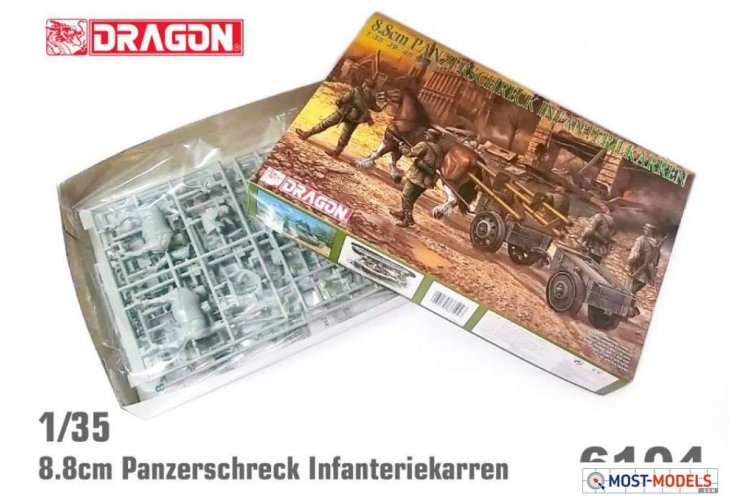 1:35 Dragon 6104 8.8cm Panzerschreck Infanteriekarren - Drg6104 2 - DRG6104