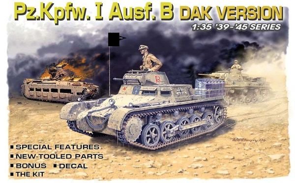 1:35 Dragon 6207 Panzerkampfwagen I - Pz.Kpfw. I Ausf. B - DAK Version - Tank - Drg6207 1a - DRG6207