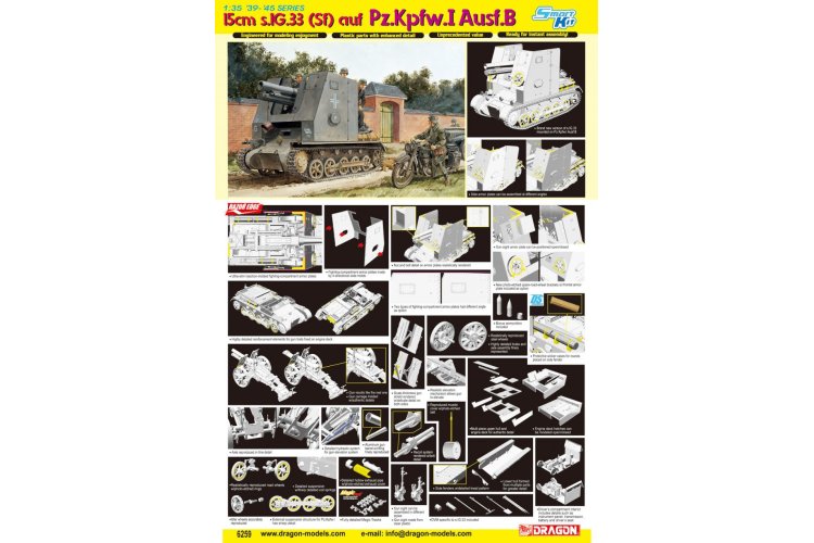1:35 Dragon 6259 German Bison WWII - 15cm s.IG.33 (Sf) auf Pz.Kpfw.I Ausf.B - Drg6259 2 - DRG6259