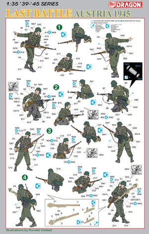1:35 Dragon 6278 Laatste Slag &ndash; Oostenrijk 1945 - Generatie 2 - Duitse Soldaten WWII - 4 Figuren - Drg6278 3 - DRG6278