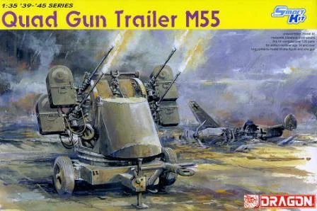 1:35 Dragon 6421 Quad Gun Trailer M55 - Smart Kit - Drg6421 1 - DRG6421