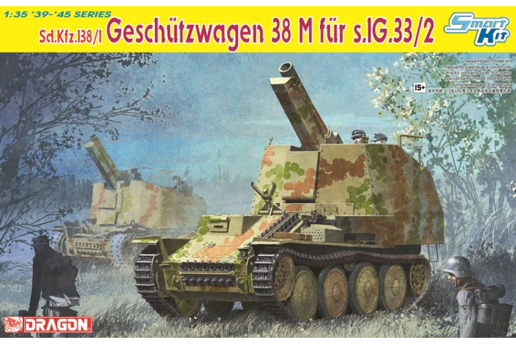 1:35 Dragon 6429 Sd.Kfz.138/1 Gesch&uuml;tzwagen 38 M f&uuml;r s.IG.33/2 - Panzer 38(t) - Tank - Drg6429 1 - DRG6429