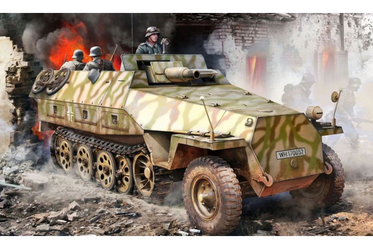 1:35 Dragon 6516 Sd.Kfz.251/9 Ausf.D with 7.5 cm Kanone 37 WWII - German Armoured Personnel Carrier - Drg6516 1 - DRG6516